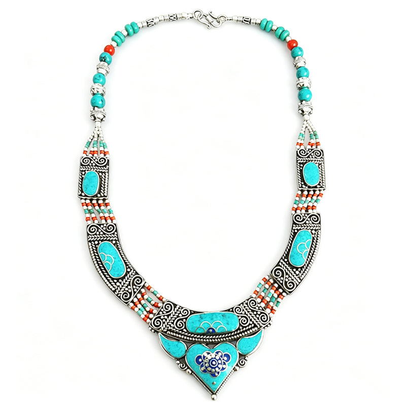 Vintage Collectible Jewelry - BOHO Vintage Necklaces Collection Copper Inlaid