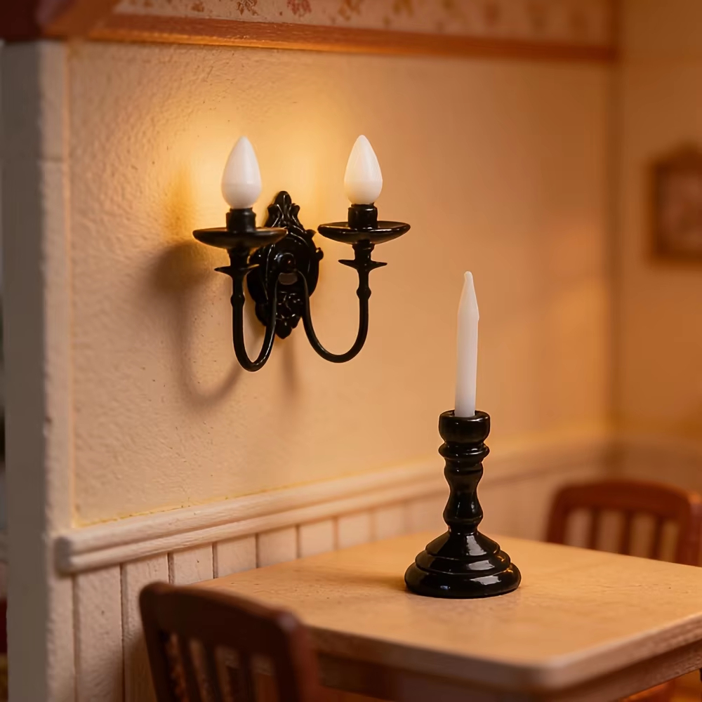 Collectible Vintage Lamps - Vintage Wall Lamp Candle 1:12 Scale