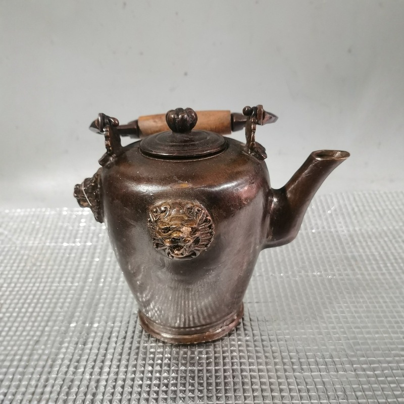 Collectible Vintage Wine - Old copperware, copper animal ear handle
