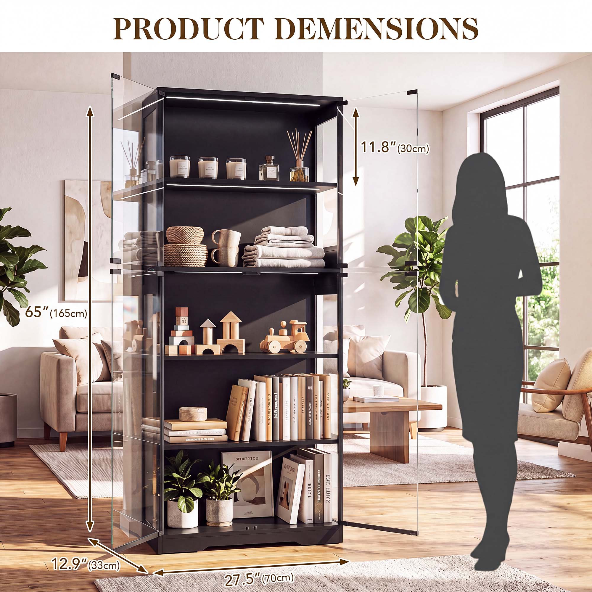 TCGBKAF 5‑Tier Display Cabinet - Collectible Collection review and price