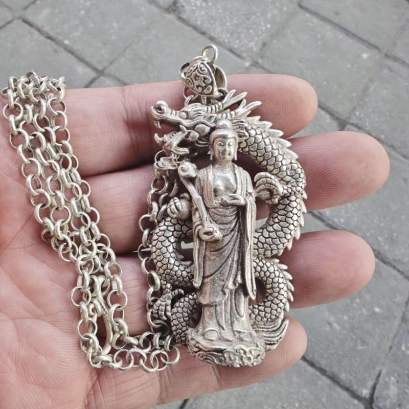 Silver Plated Buddha Pendant N - Vintage Collectible Jewelry review and price