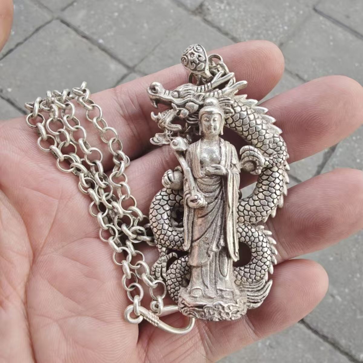 Silver Plated Buddha Pendant N - Vintage Collectible Jewelry review and price