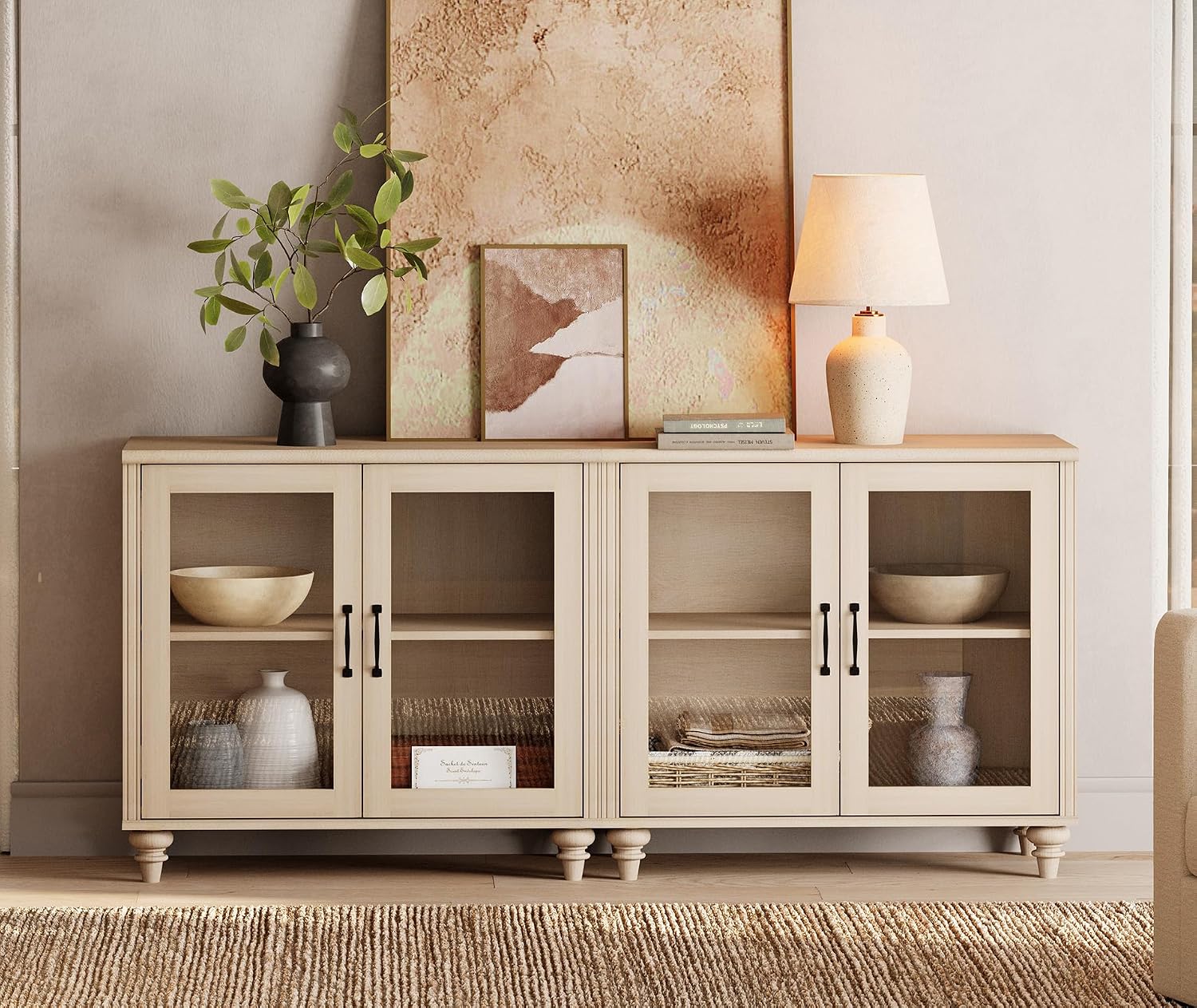 Wood Storage Sideboard Buffet  - Vintage Collectible Furniture review and price