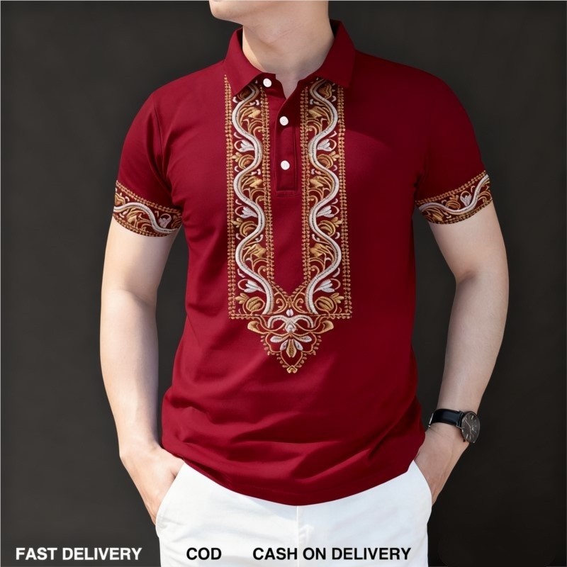 2026 Mens Barong Polo Shirt fo - Vintage Collectible Buttons review and price
