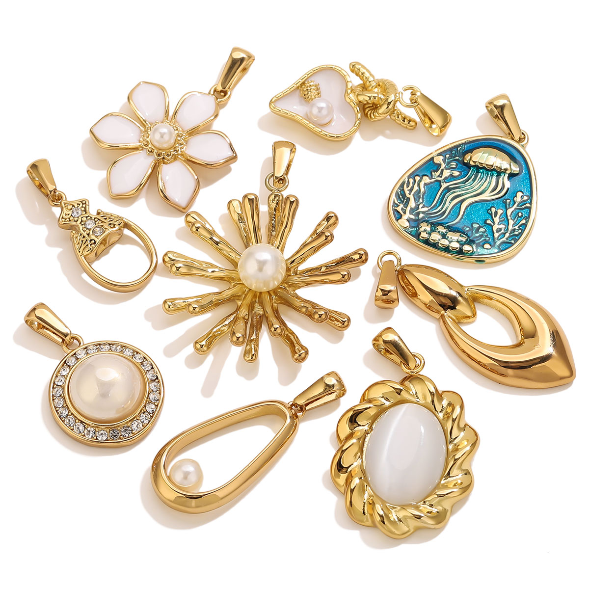 1Pcs 18K Gold Plated Stainless - Vintage Collectible Item review and price