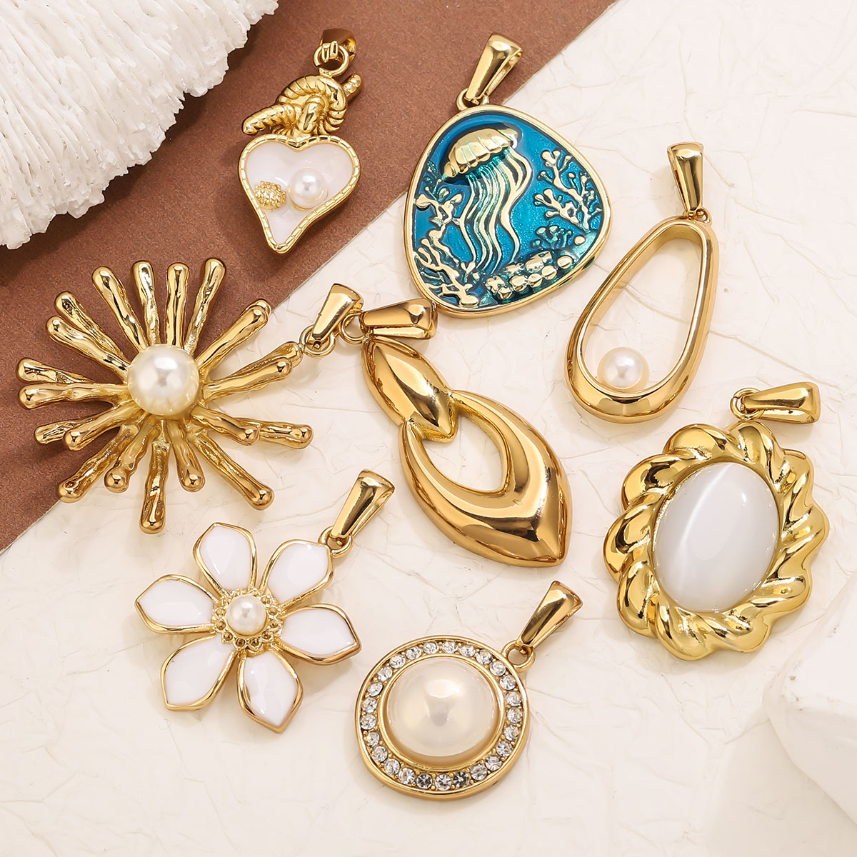 1Pcs 18K Gold Plated Stainless - Vintage Collectible Item review and price