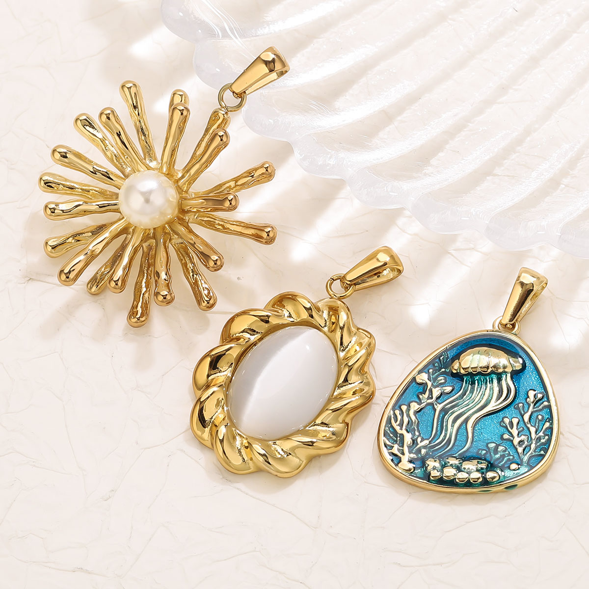 1Pcs 18K Gold Plated Stainless - Vintage Collectible Item review and price