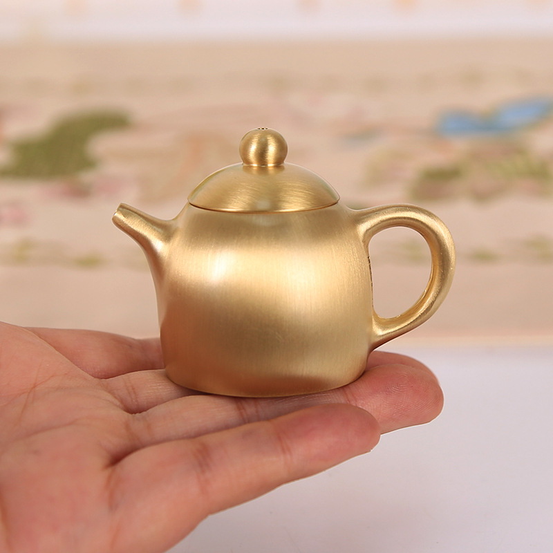Brass Mini Teapot, Chinese Sty - Vintage Collectible Furniture review and price