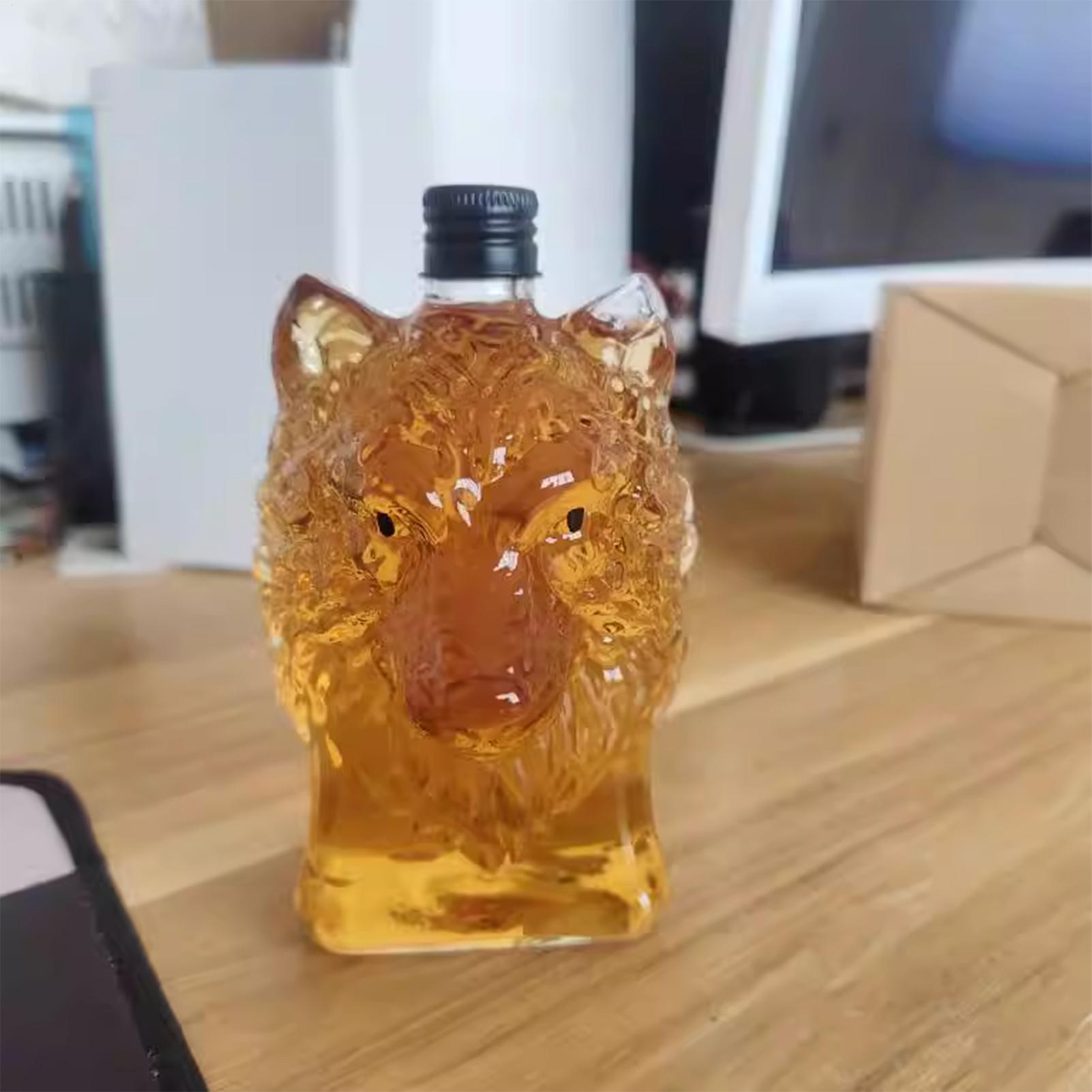 Whiskey Bottle Wolf Shape Wine - Collectible Vintage Wine review and price