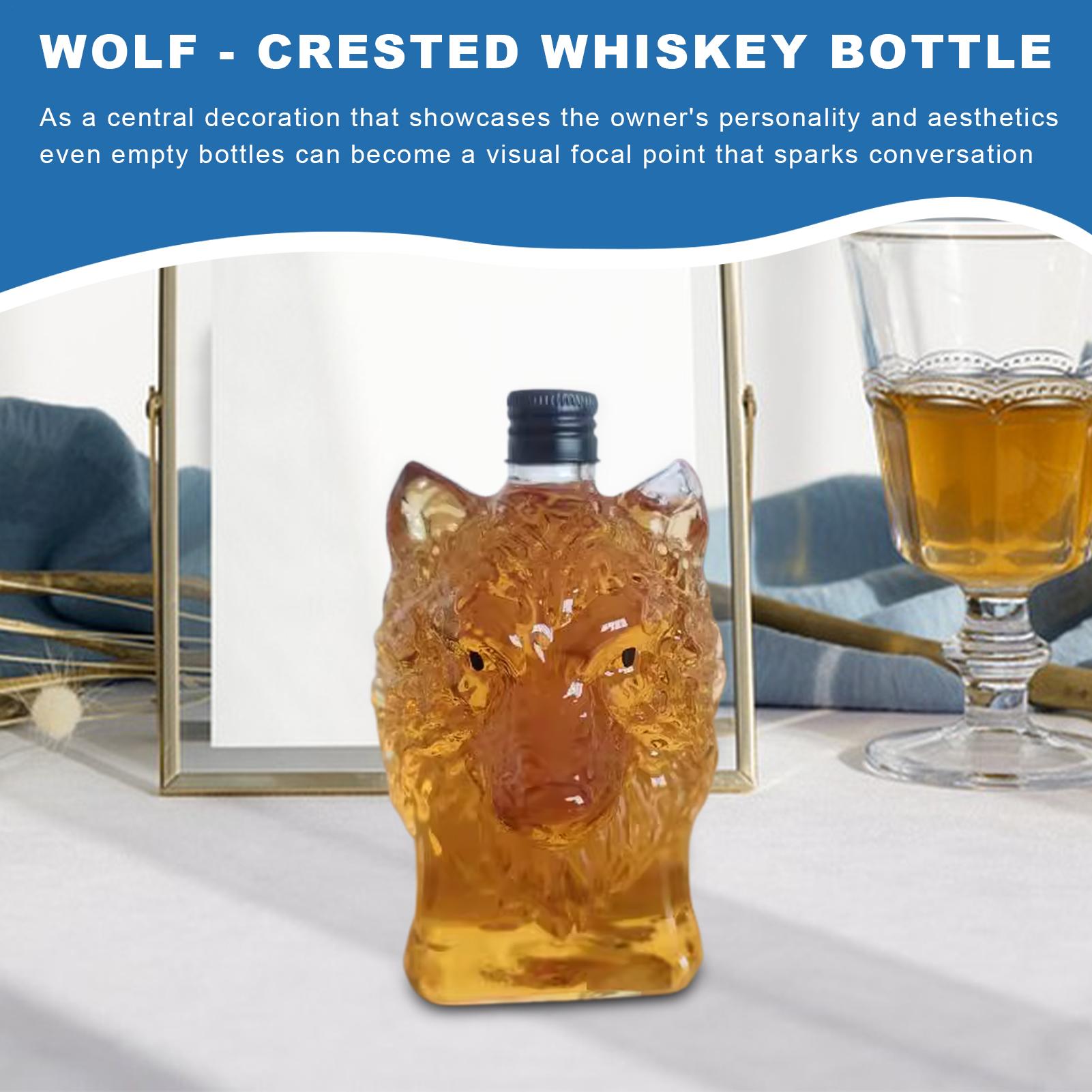Whiskey Bottle Wolf Shape Wine - Collectible Vintage Wine review and price