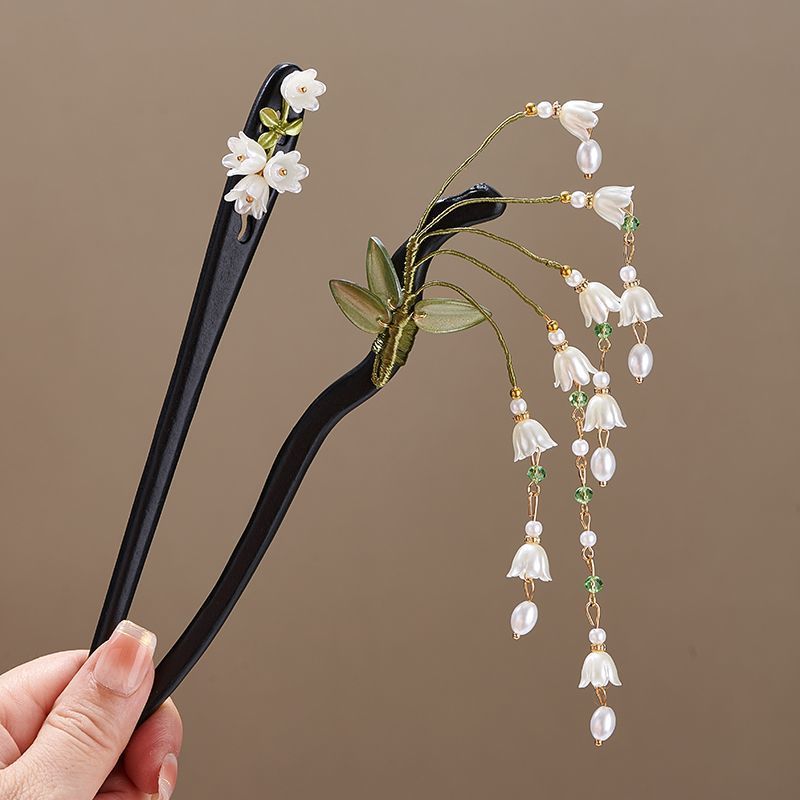 Wooden Flower Hairpin Vintage  - Vintage Collectible Item review and price