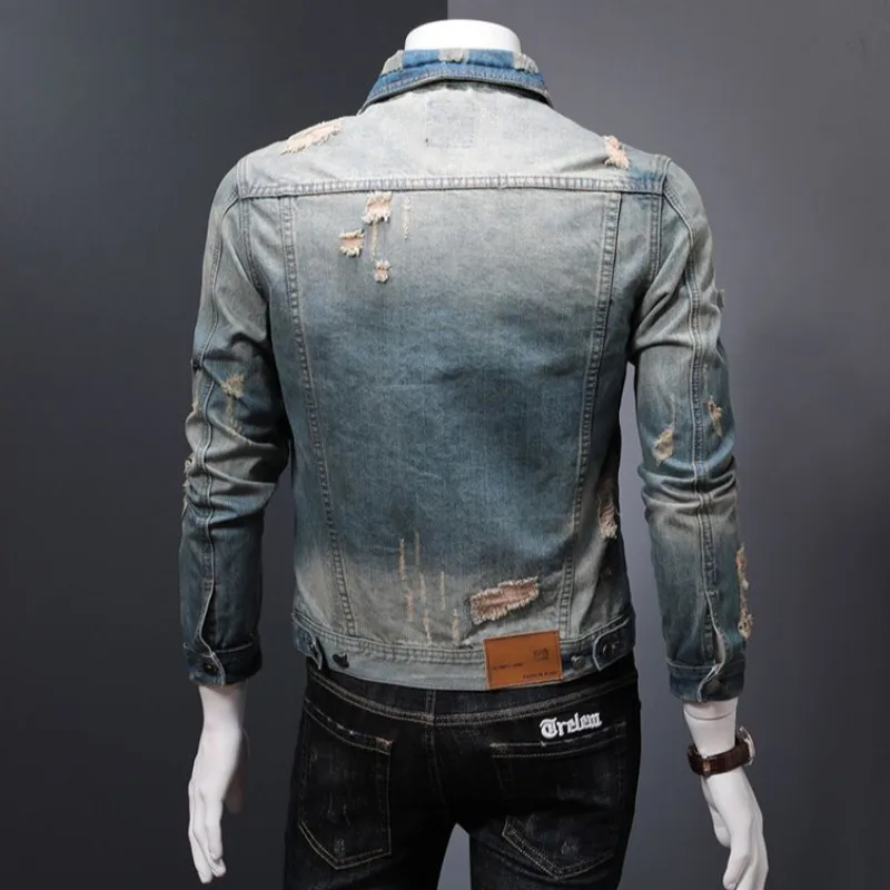 Padded Denim Jackets Man Warm  - Vintage Collectible Buttons review and price