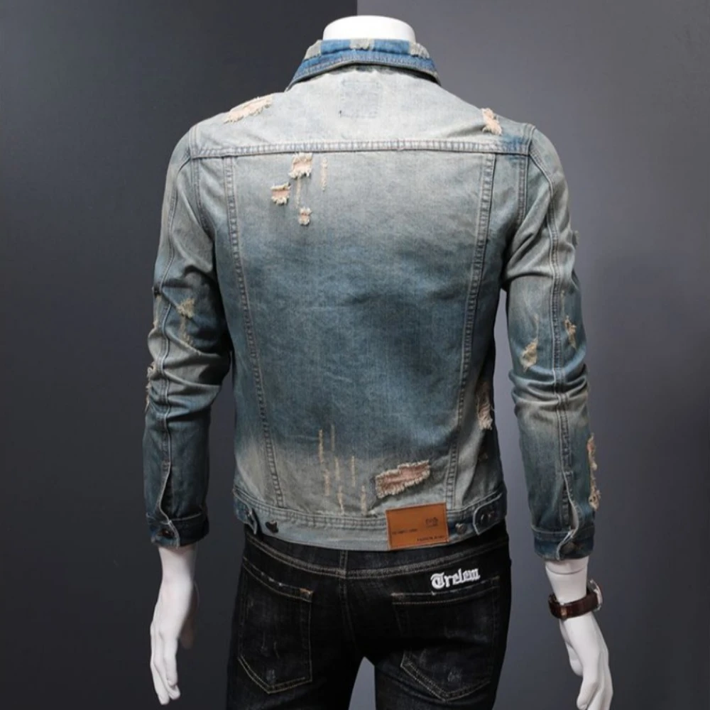 Padded Denim Jackets Man Warm  - Vintage Collectible Buttons review and price
