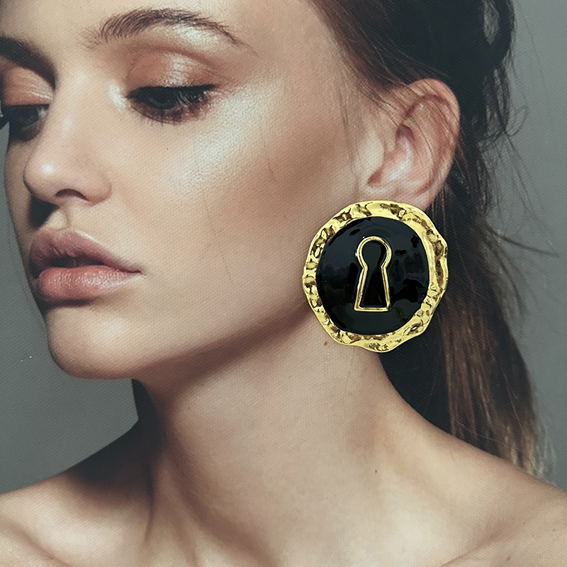 Exaggerated Black Enameled All - Vintage Collectible Jewelry review and price