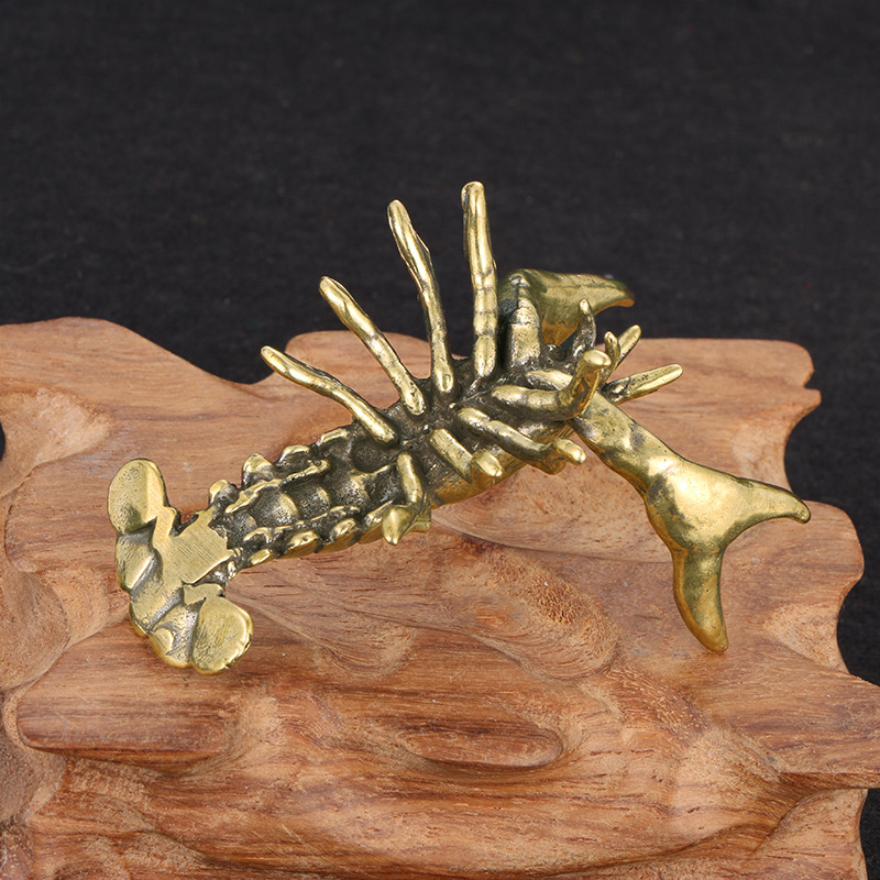 【F】Solid Brass Crayfish Orname - Vintage Collectible Furniture review and price