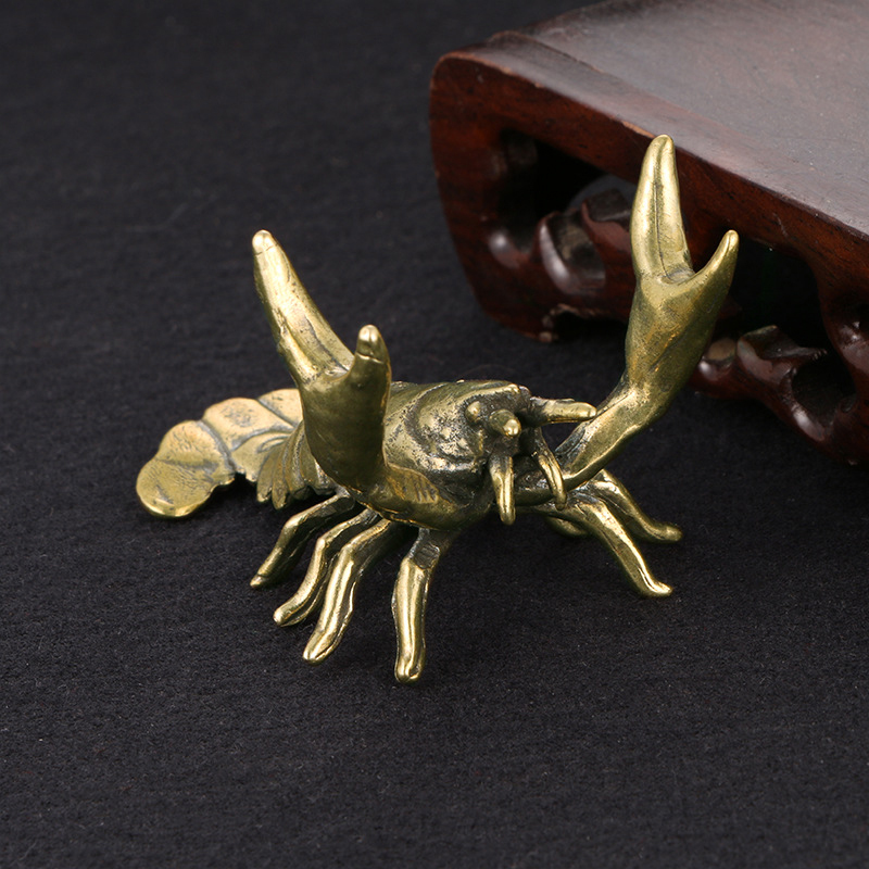 【F】Solid Brass Crayfish Orname - Vintage Collectible Furniture review and price