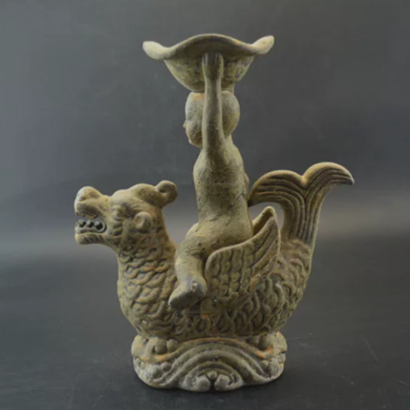Vintage Yue Kiln Qilin Oil Lam - Collectible Vintage Lamps review and price