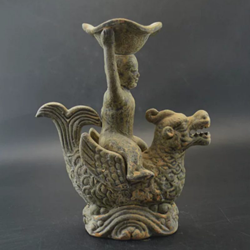 Vintage Yue Kiln Qilin Oil Lam - Collectible Vintage Lamps review and price