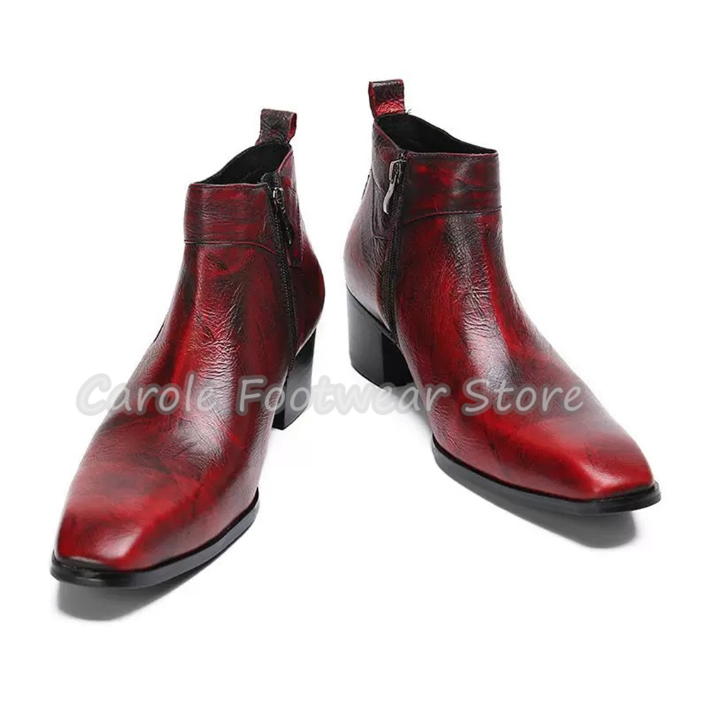 Vintage Square Toe Genuine Lea - Vintage Zipper review and price