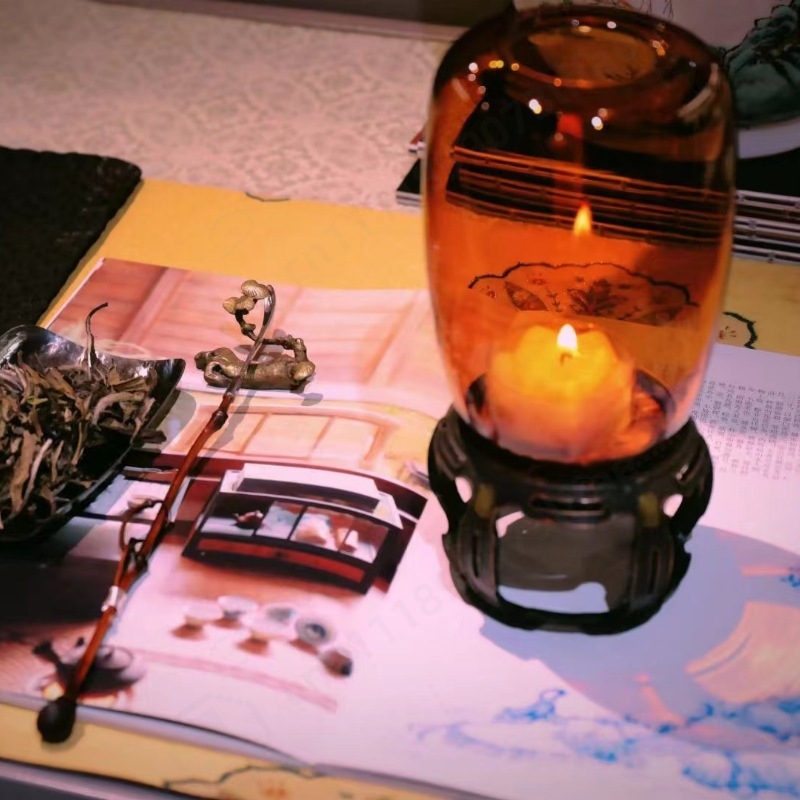 Vintage Glass Candle Holder Ze - Collectible Vintage Lamps review and price