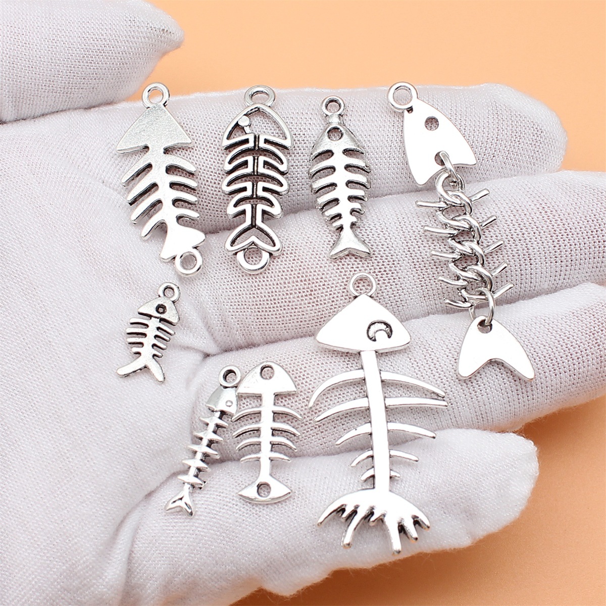 8pcs Antique Silver Color Fish - Vintage Collectible Jewelry review and price